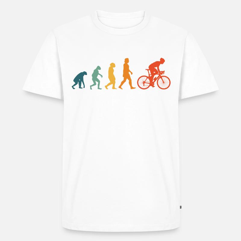 Vélo Evolution Rétro Cyclisme Cyclisme - T-shirt Premium bio Homme - blanc