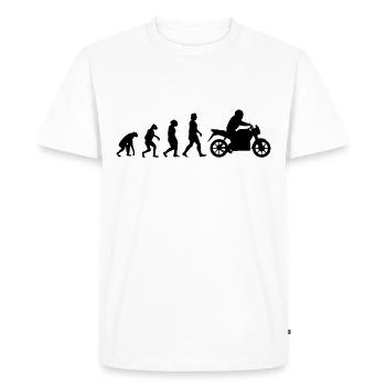 Motards Evolution Moto Biker - T-shirt Premium bio Homme - blanc - Devant - Nico (187cm)