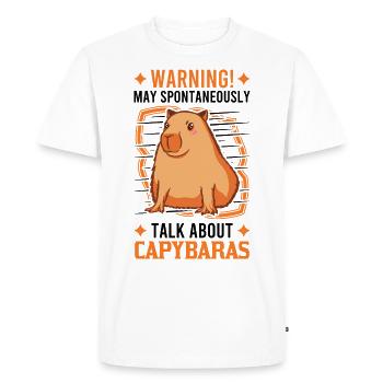 Capybara Saying Capybara Gift - Men's Premium Organic T-Shirt - white - Front - Nico (187cm)