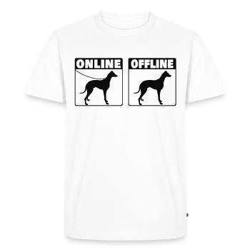 Whippet chien en ligne lévriers Sighthound - T-shirt Premium bio Homme - blanc - Devant - Nico (187cm)