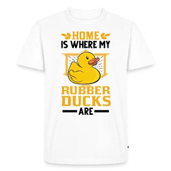 La maison est l'endroit où sont mes canards en - T-shirt Premium bio Homme - blanc - Devant - Nico (187cm)