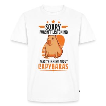 Capybara Wasserschwein Capibara - T-shirt Premium bio Homme - blanc - Devant - Nico (187cm)