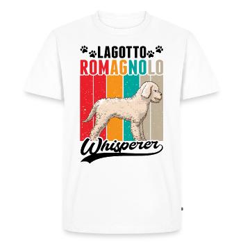 Lagotto Romagnolo Chuchoteur - T-shirt Premium bio Homme - blanc - Devant - Nico (187cm)