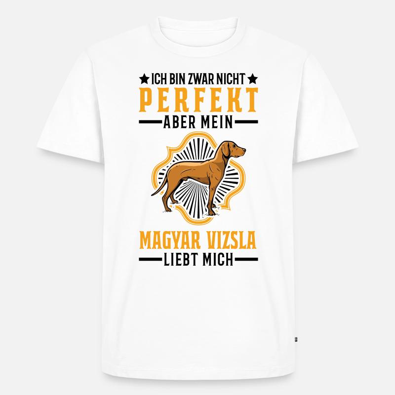 Magyar Vizsla Drahthaar Vizsla - Männer Premium Bio T-Shirt - Weiß