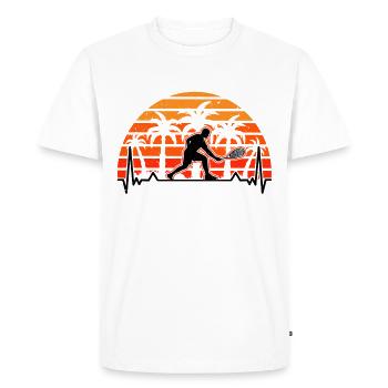Tennis Evolution Racket Tennis Player - Men's Premium Organic T-Shirt - white - Front - Nico (187cm)