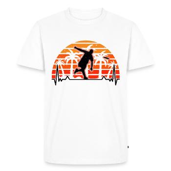 Disc Golf Heartbeat Retro Throwing Disc Disc Golf - T-shirt Premium bio Homme - blanc - Devant - Nico (187cm)