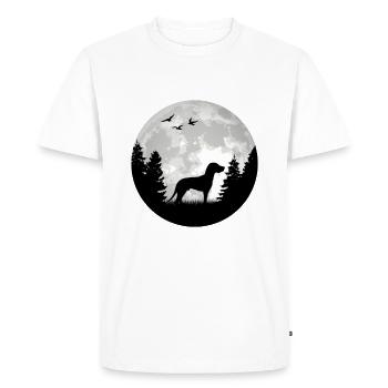 Magyar Vizsla Moon Wirehair Vizsla - Men's Premium Organic T-Shirt - white - Front - Nico (187cm)