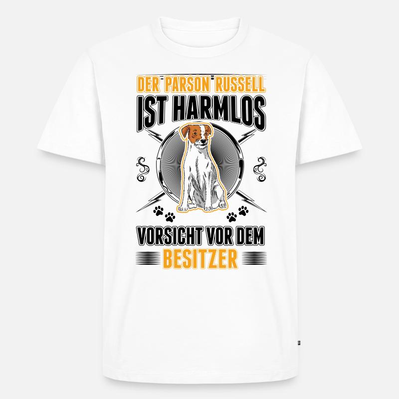 Parson Russell Terrier Besitzer - Männer Premium Bio T-Shirt - Weiß