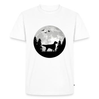 English Setter Moon English Setter - Men's Premium Organic T-Shirt - white - Front - Nico (187cm)