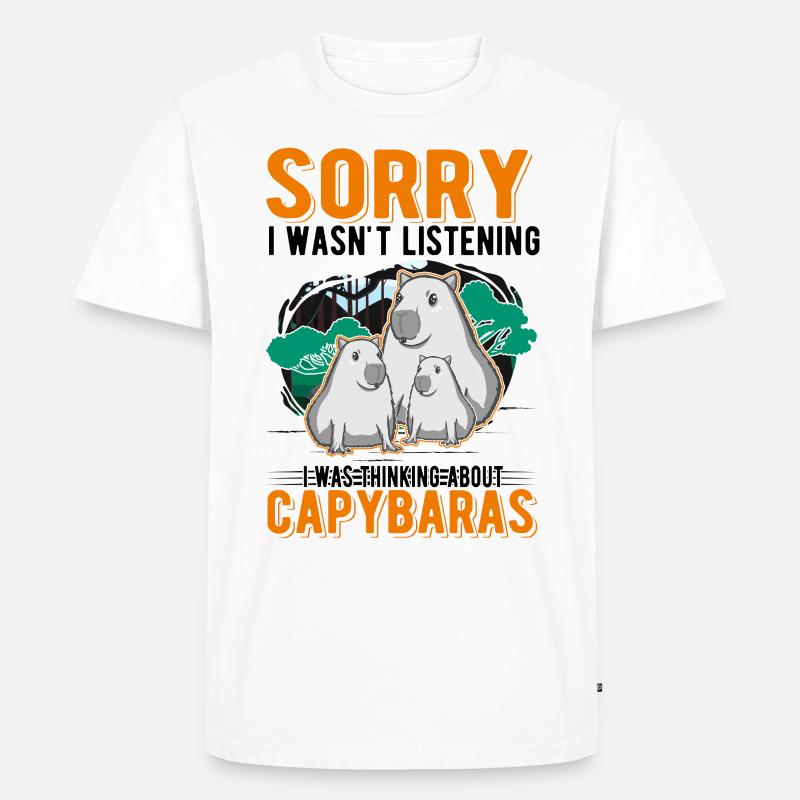 Capybara Wasserschwein Capibara - Männer Premium Bio T-Shirt - Weiß