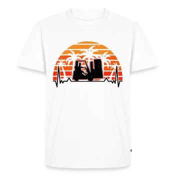 Forklift Driver Evolution Forklift Warehouseman - Men's Premium Organic T-Shirt - white - Front - Nico (187cm)