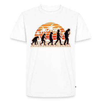 Saxophone Evolution Sunset Saxophonist - Men's Premium Organic T-Shirt - white - Front - Nico (187cm)