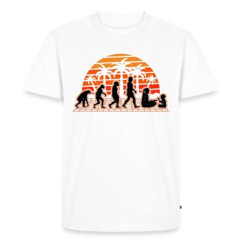 Enseignante de maternelle Evolution Sunset Kindergarten - T-shirt Premium bio Homme - blanc - Devant - Nico (187cm)