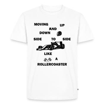 Moving up and down Motorsport Norris - Men's Premium Organic T-Shirt - white - Front - Nico (187cm)