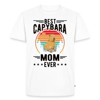 Best Capybara Mom Ever Wasserschwein - Men's Premium Organic T-Shirt - white - Front - Nico (187cm)