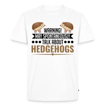 Peut parler spontanément de Hedgehogs Igel - T-shirt Premium bio Homme - blanc - Devant - Nico (187cm)