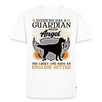 English Setter Guardian Angel Englischer Setter - Men's Premium Organic T-Shirt - white - Front - Nico (187cm)