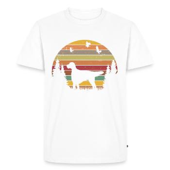 Deutsch Setter Retro - Men's Premium Organic T-Shirt - white - Front - Nico (187cm)