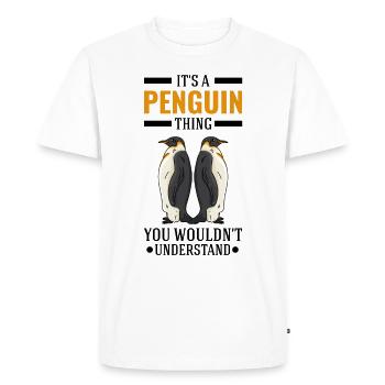 It's a Penguin thing Pinguin - Men's Premium Organic T-Shirt - white - Front - Nico (187cm)