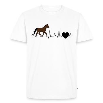 Holsteiner Horse Heartbeat - T-shirt Premium bio Homme - blanc - Devant - Nico (187cm)