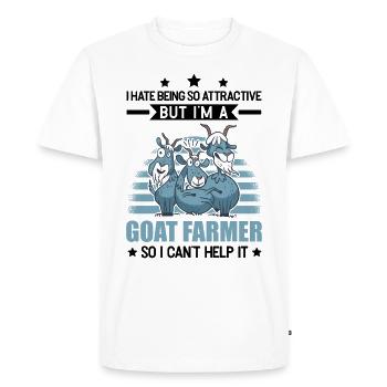 Chèvre Chèvre Attrayante Chèvre Éleveur Chèvre Chèvre Chèvre - T-shirt Premium bio Homme - blanc - Devant - Nico (187cm)