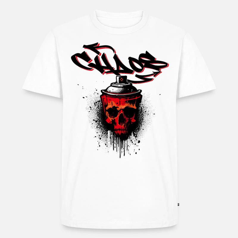 Chromatisches Chaos - Männer Premium Bio T-Shirt - Weiß