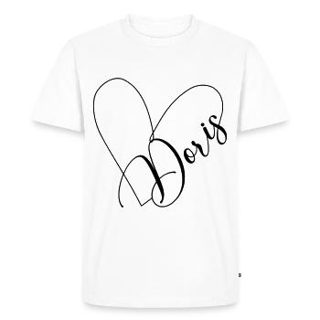 Doris Name Heart Line - T-shirt Premium bio Homme - blanc - Devant - Nico (187cm)