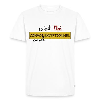 Convoi comme exceptionnel - T-shirt Premium bio Homme - blanc - Devant - Nico (187cm)