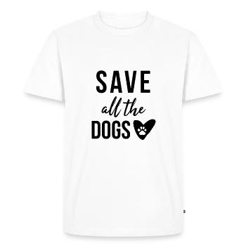 All dogs protect dog paw pet doberman - Men's Premium Organic T-Shirt - white - Front - Nico (187cm)