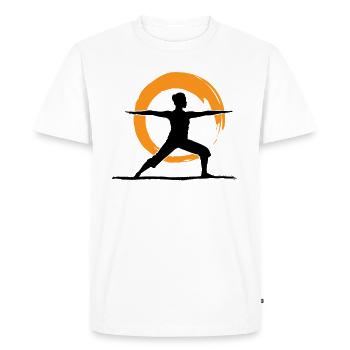 Tai Chi Qigong Frau Zen Kreis Qi Gong Thai Chi - Men's Premium Organic T-Shirt - white - Front - Nico (187cm)