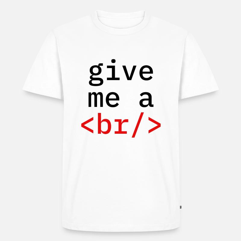 Coder Coding Pause Programmierer - Männer Premium Bio T-Shirt - Weiß