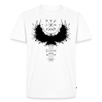 Odin Rabe Viking Boussole Vegvisir - T-shirt Premium bio Homme - blanc - Devant - Nico (187cm)