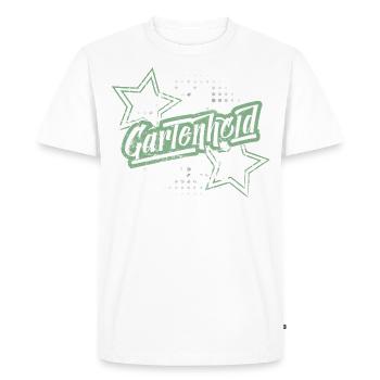 Héros du jardin! Chemise de jardinier - T-shirt Premium bio Homme - blanc - Devant - Nico (187cm)