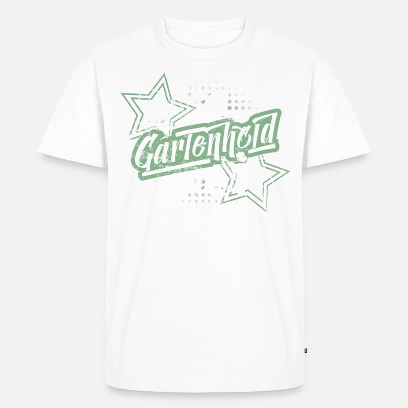 Gartenheld! Gärtnershirt - Männer Premium Bio T-Shirt - Weiß