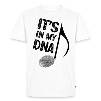 Musique DNA Note Musiciens Orchestre Chef d’orchestre Chœur - T-shirt Premium bio Homme - blanc - Devant - Nico (187cm)