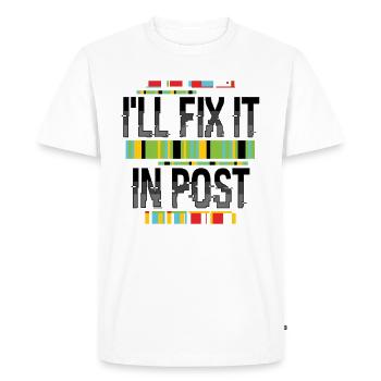 Cinéaste Postproduction Vidéo Editeur et Monteur - T-shirt Premium bio Homme - blanc - Devant - Nico (187cm)