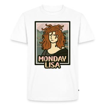 Leonardo da Vinci Mona Lisa Da Vinci Art - Men's Premium Organic T-Shirt - white - Front - Nico (187cm)