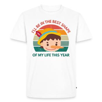 La meilleure forme de ma vie - T-shirt Premium bio Homme - blanc - Devant - Nico (187cm)