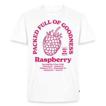 Framboise Nutritionnelle - T-shirt Premium bio Homme - blanc - Devant - Nico (187cm)