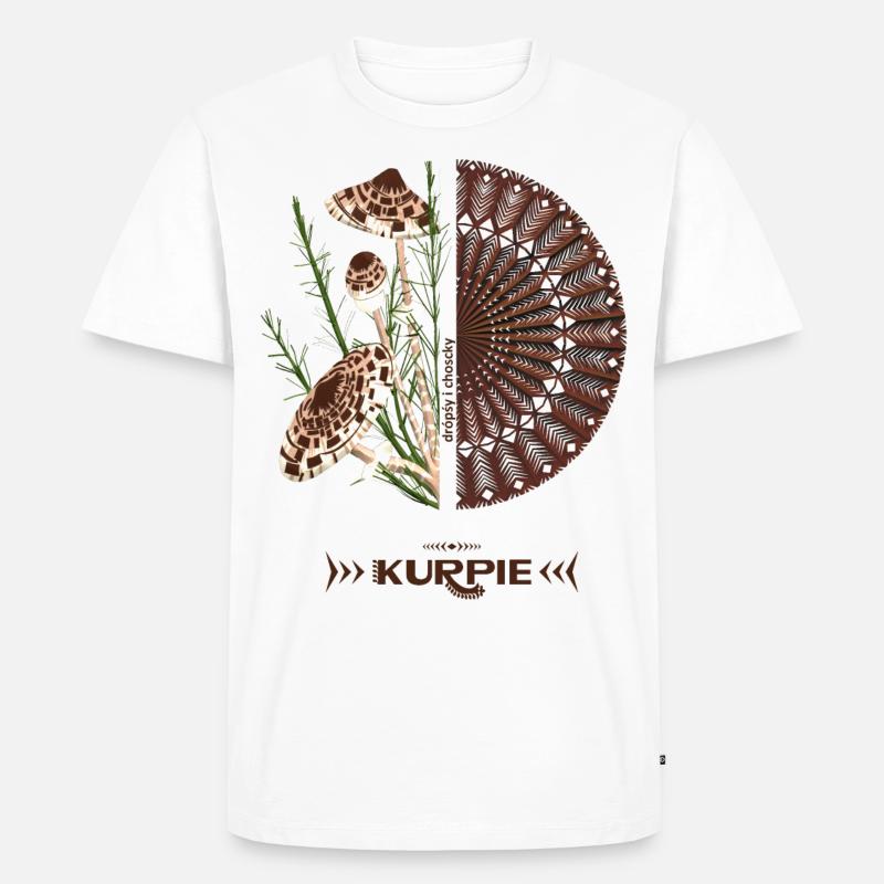 Kurpiowska Cutout Drops - KANS - Männer Premium Bio T-Shirt - Weiß