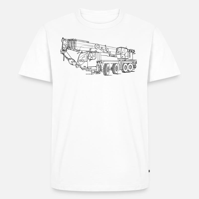 Mobilkran LTM 1090 4.1 dunkel - Männer Premium Bio T-Shirt - Weiß