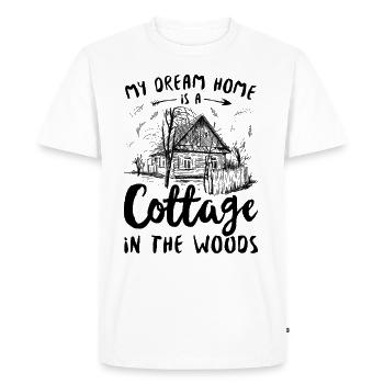 Cottagecore Aesthetic My Dream Home Is A Cottage - Men's Premium Organic T-Shirt - white - Front - Nico (187cm)