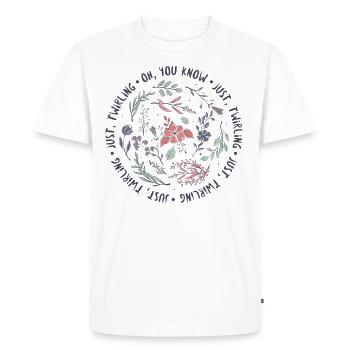 Cottagecore Aesthetic Oh You Know Just Twirling - T-shirt Premium bio Homme - blanc - Devant - Nico (187cm)