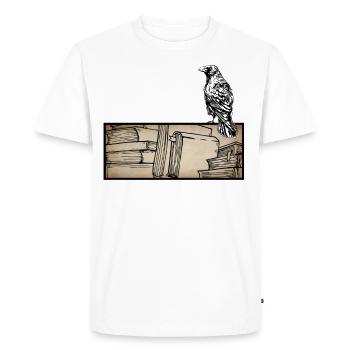 Dark Academia Aesthetic Raven Crow Soft Grunge - Men's Premium Organic T-Shirt - white - Front - Nico (187cm)