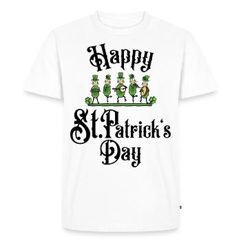 Groupe folklorique de musique de la Saint-Patrick - T-shirt Premium bio Homme - blanc - Devant - Nico (187cm)