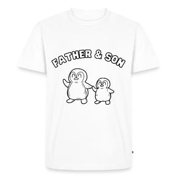 Aperçu de la famille Penguin Père et fils - T-shirt Premium bio Homme - blanc - Devant - Nico (187cm)
