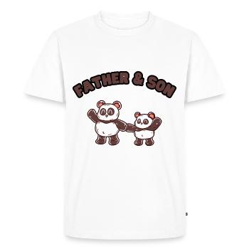 Famille Panda Père & Fils - T-shirt Premium bio Homme - blanc - Devant - Nico (187cm)