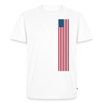 I Love USA, Elegance Style Design T-Shirt - Men's Premium Organic T-Shirt - white - Front - Nico (187cm)