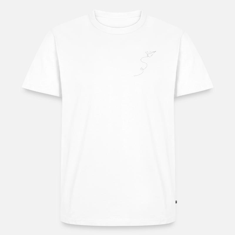 Papierflieger. - Männer Premium Bio T-Shirt - Weiß
