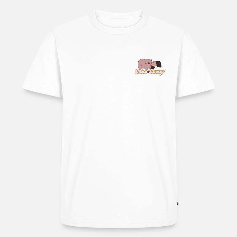 Moo Deng - Männer Premium Bio T-Shirt - Weiß